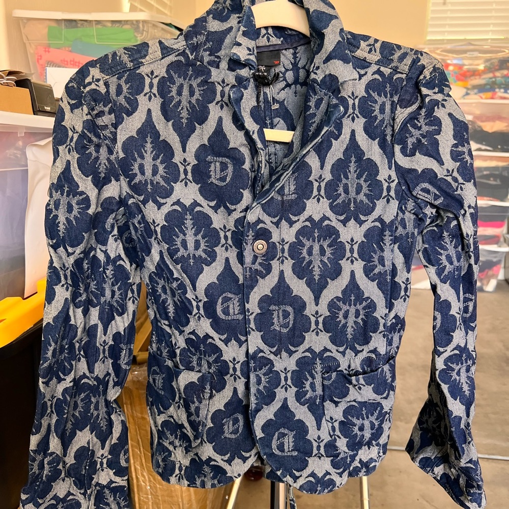 Y2K Vintags Diesel Denim D logo Blazer